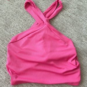 Pink Crossneck Top